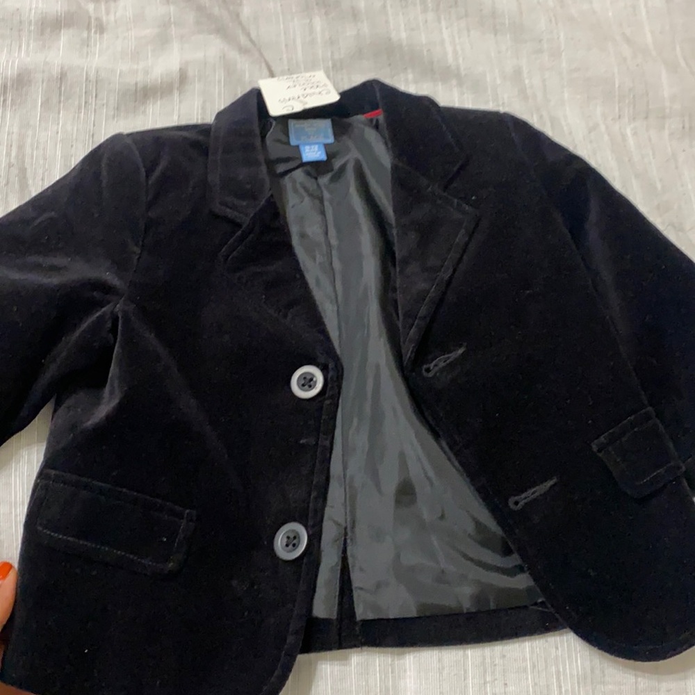 Baby boy black velvet Blazer